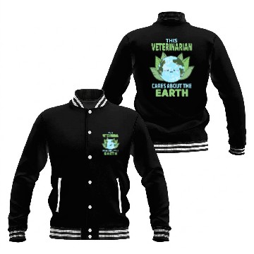 Discover Veterinarian Earth Day Environmental Awareness Baseball Jackets