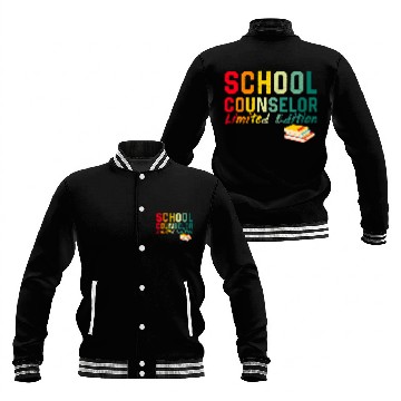 Discover SCHOOL COUNSELOR Funny Job Title Profession Worker Baseball Tees Baseball Jackets