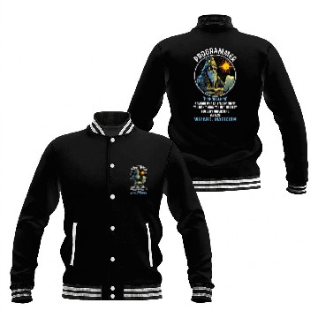 Discover Funny Programmer Definition Techy Software Developer Coding Baseball Jackets
