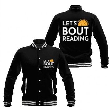 Discover Lets Taco Bout Reading for Book Lover Reading Teacher 1 Baseball Jackets
