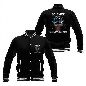 Discover Science Its Like Magic But Real Chemistry Sorcery Baseball Jackets
