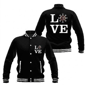 Discover Love Snowflake Dog Leonberger Baseball Jackets