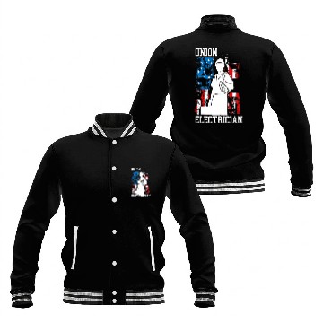Discover Union Electrician Labor Day Union Proud Electric Worker Baseball Tees Baseball Jackets