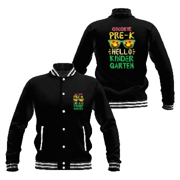 Discover Goodbye PreK Hello Kindergarten Teacher Student Kids Baseball Jackets
