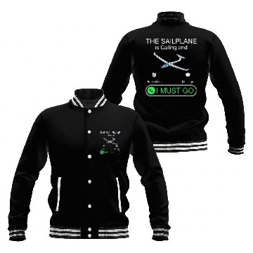 Discover Glider Plane Pilot Flying Sailplane Training Flight 1 Baseball Jackets