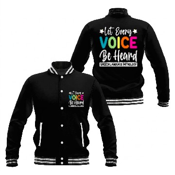 Discover Speech Therapy Team SLP Therapist Speech Language Pathology Baseball Jackets