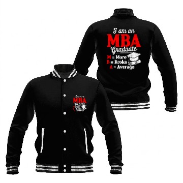 Discover MBA Student Average Business Degree Graduation Baseball Jackets