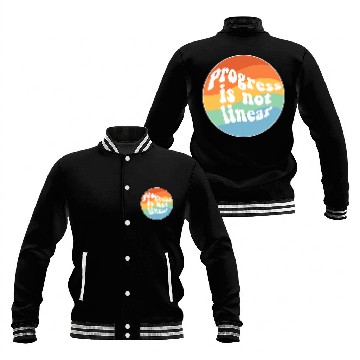 Discover Progress Is Not Linear Paraprofessional Sped Teacher Zip Baseball Jackets