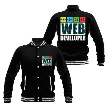 Discover Web Developer Coding Ninja Programmer HTML CSS JavaScript Baseball Jackets