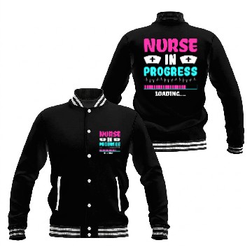 Discover nurses In Progress Nursing Student Future nurses Life Baseball Tees Baseball Jackets