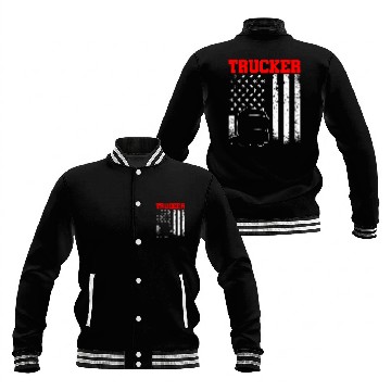 Discover Trucker Funny Truck Driver 30 Baseball Jackets