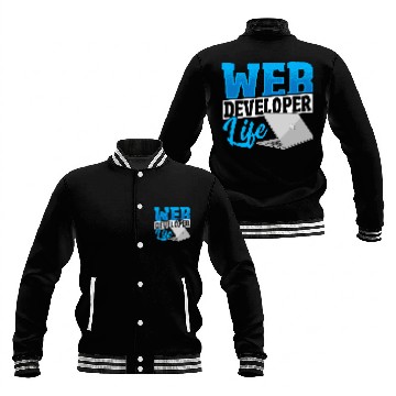 Discover Web Developer Life Web Developer Programmer Baseball Jackets