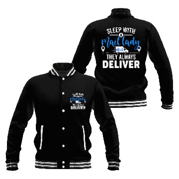 Discover Womens Post Office Funny Postal Worker Mailman Mail Lady Baseball Jackets