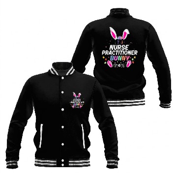 Discover Im The nurses Practitioner Bunny Easter Day Rabbit Matching Zip Baseball Jackets