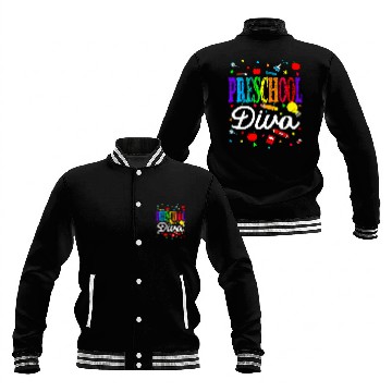 Discover Preschool Diva Back To School Teacher Student Baseball Jackets