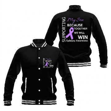 Discover Supporting my Son Epilepsy Awareness Baseball Jackets