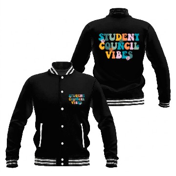 Discover Groovy Student Council Vibes School Student Council 2 Baseball Jackets