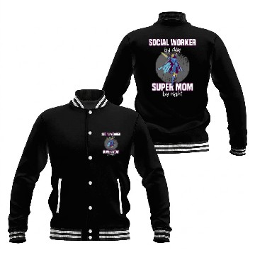 Discover Social Worker By Day Super Mom By Night Hardworker Baseball Tees Baseball Jackets