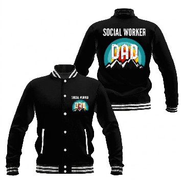 Discover Social Worker Dad Fathers Day Gift Zip Baseball Jackets
