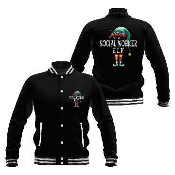 Discover Social Worker Elf Job Christmas Baseball Jackets