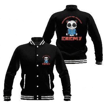 Discover Ignorance Is Our Greatest Enemy Cute Panda Abibliophobia Baseball Tees Baseball Jackets