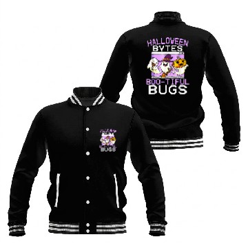 Discover Halloween Bytes Boo Tiful Bugs Programmer Halloween Women Baseball Jackets