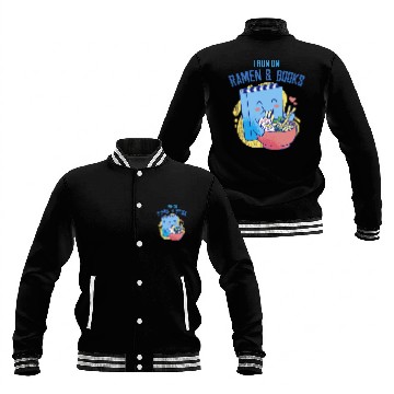 Discover I Run On Ramen Books Books Zip Baseball Jackets
