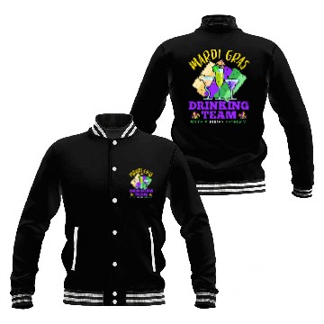 Discover Mardi Gras Drinking Team With A Rugby Problem Mardi Gras 1 Baseball Jackets