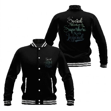 Discover Social Worker Superhero Myth Legend Social Work Baseball Jackets