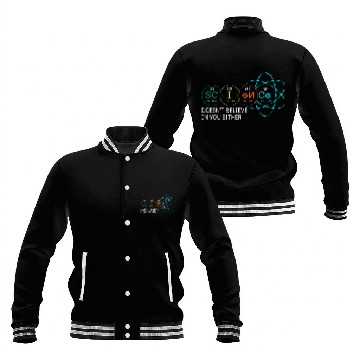 Discover Professor Chemist Elements Scientist periodic Table Student 1 Baseball Jackets
