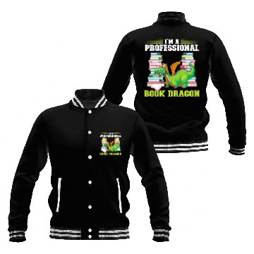 Discover Im a professional book dragon Mythical creatures Baseball Jackets