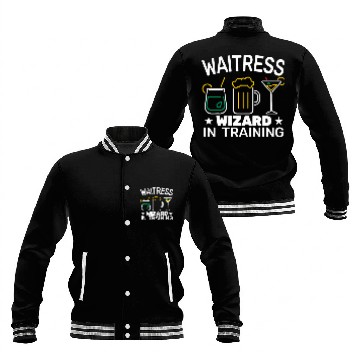 Discover Waitress Wizard in Training womens Waiting staff waitress Baseball Jackets