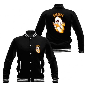Discover Cute Teacher Halloween Booooks ghosts Reading Baseball Jackets