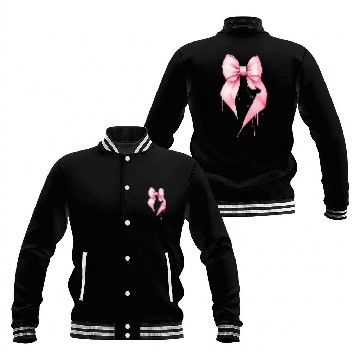Discover Coquette Pink Bow Dainty Aesthetic Baseball Jackets