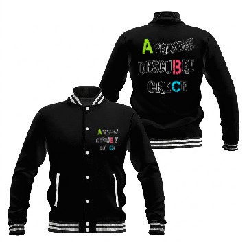 Discover Aprende Descubre Crece ABC Back to School Message 2 Baseball Jackets