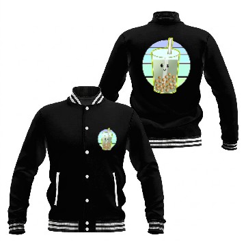 Discover Bubble Tea Cartoon Drawing Baseball Jackets