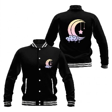 Discover Pastel Moon Kawaii Pastel Goth 2 Baseball Jackets