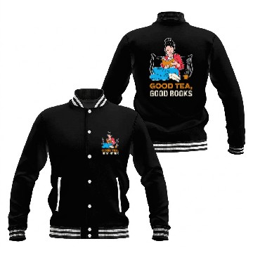 Discover Good Tea Book Lover Baseball Tees Baseball Jackets