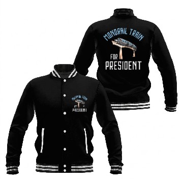 Discover Monorail Train For President Monorail Train Leader Vehicle Baseball Jackets