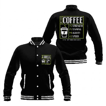 Discover Coffee Level Up Your Mornings Baseball Jackets