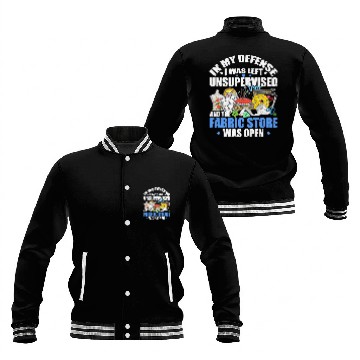 Discover Sewing Unsupervised And Fabric Store Was Open Quilt Lovers Baseball Jackets