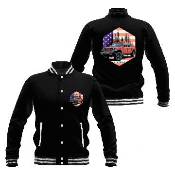 Discover Jeep Gladiator JT US Flag - Offroad 3D Baseball Jackets