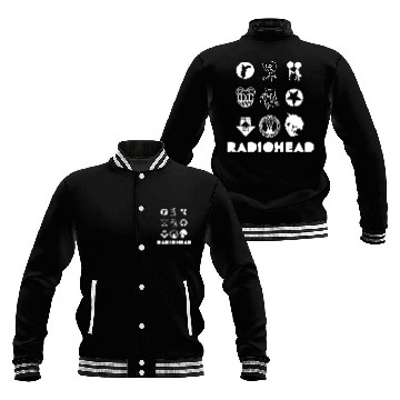 Discover Radiohead White Icon Baseball Tees Baseball Jackets