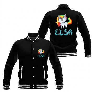 Discover Elsa Unicorn Baseball Jackets