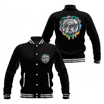 Discover pug face Baseball Jackets