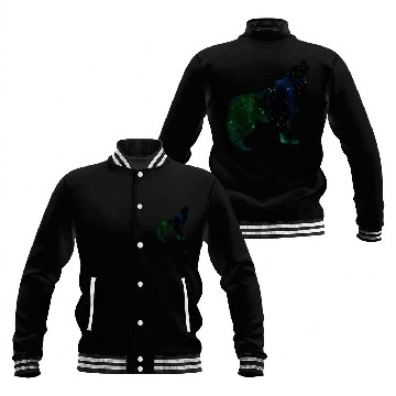 Discover Galaxy wolf Baseball Jackets