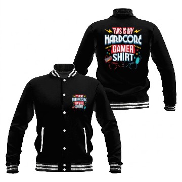 Discover Hardcore Computer Typical Gamer Gaming Nerd Gift Baseball Jackets