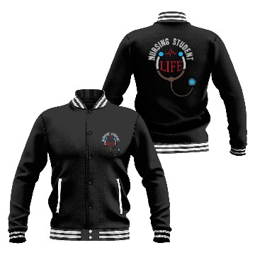 Discover Nursing Student Life print | Male Gift Baseball Jackets Health