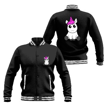 Discover unicorn cute pony magical rainbow fairy tail Baseball Jackets