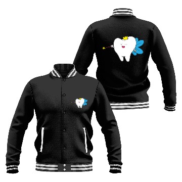 Discover Fairy - Tooth fairy with crown and wand Baseball Jackets